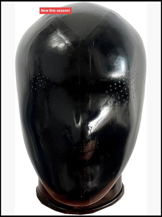 Other - Latex Mask with Back Zipper, Handmade Rubber Hood for Latex Lovers